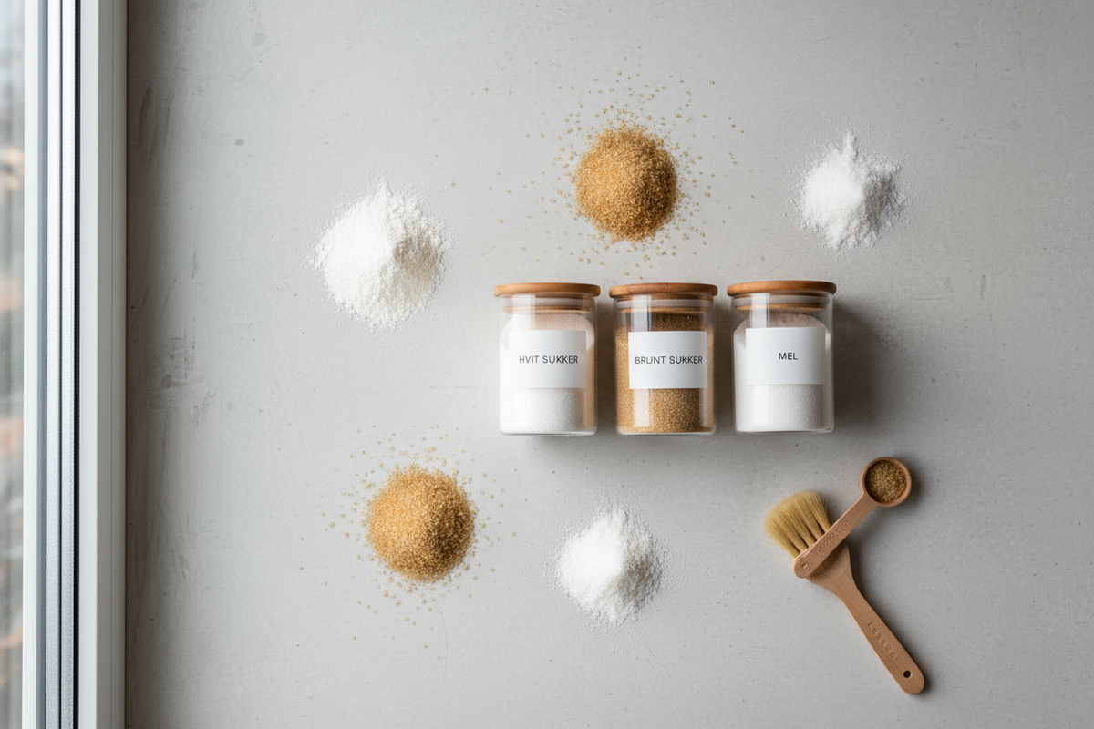 Bakeingrediens flat lay